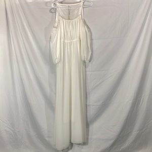 White Off-the-Shoulder Maxi Dress